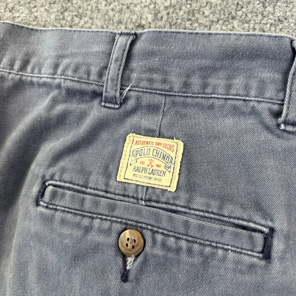 Vintage Polo Ralph Lauren Pants Mens 34x30 Blue Pleated Chino Andrew 90s